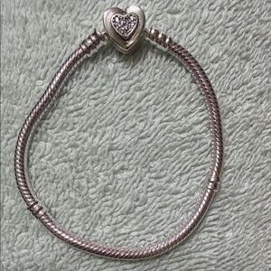 Elegant Silver Heart Bracelet